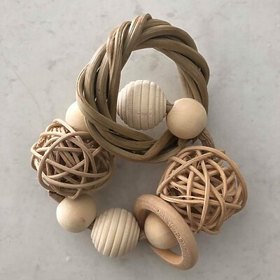 natural bunny bangle