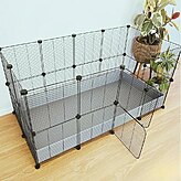 2x4 rabbit c&c cage with black dense grid