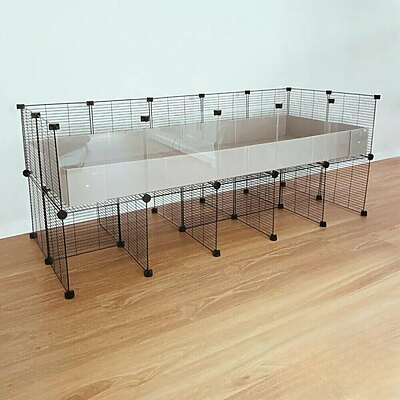 clear 2x5 c&c cage with stand comb