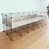 clear 2x6 c&c cage with stand combo with black dense grid