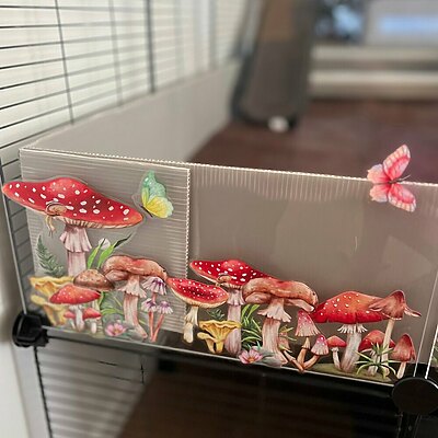 c&C cage decal stickers mushrooms